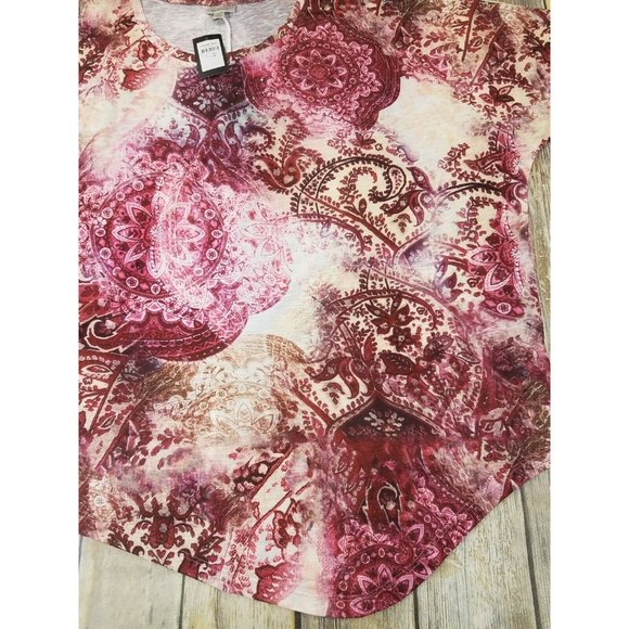 AVENUE Women Point Front Top Shirt Plus Size 14/16 Floral Short Sleeve New - Picture 4 of 14